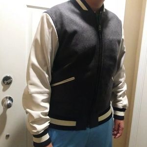 New Coach Wool Leather Varsity Baseball Jacket